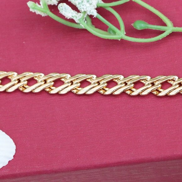 "Elegant Gold Plated Rose Gold Chain Link Bracelet for Women, XPBL1087 - Picture 12 of 12